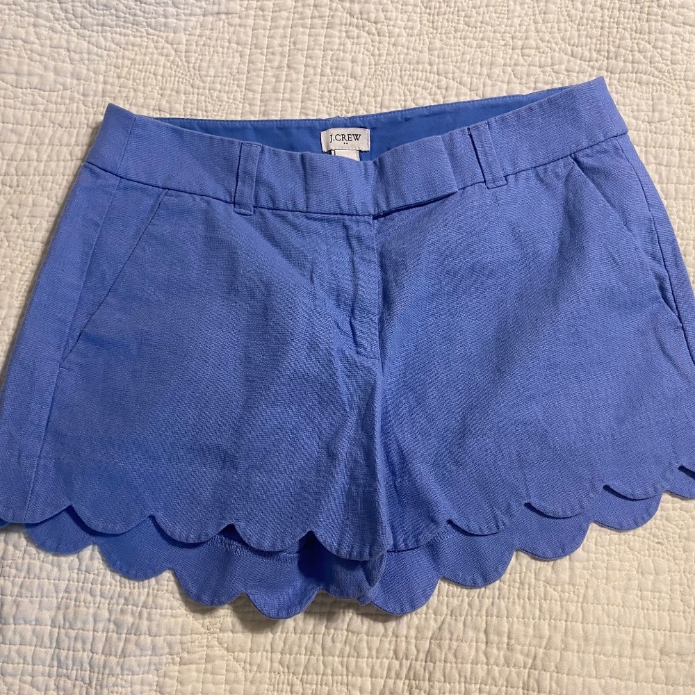 J crew scallop hem shorts